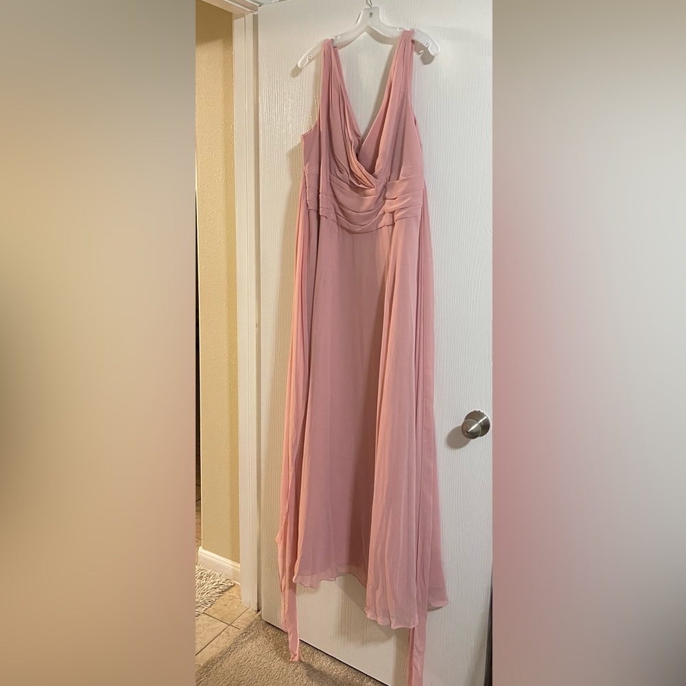 Blush bridesmaid dress size 18
